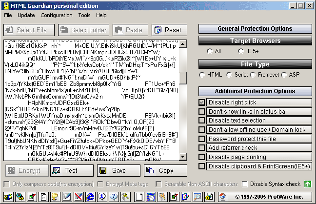 HTML Guardian Screenshot